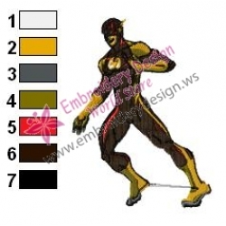 Flash Teen Titans Embroidery Design 03